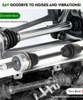 Heavy Duty Built Tough Front Left Driver Side Cv Axle Shaft Assembly Fits Hyundai Sonata 2.4L 2015 2019 And Kia Optima 2.4L 2016 2020 Gas Models Only with neoprene boot.