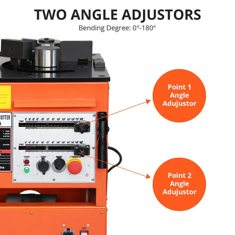 1600W Electric Rebar Bender Cutter Combo Machine For Steel Bar Tools Bends And Cuts In Seconds Portable Powerhouse angle adjustors controls