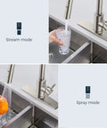 Badass Brushed Nickel Kitchen Faucet With Pull Down Sprayer And Dual Spray Patterns showcasing stream and spray modes for versatile use.