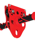 Red Heavy Duty Zipline Trolley With Stainless Steel Sheaves And Double Pulley, 23kN Rating, CE Rated