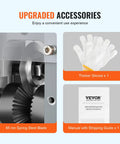 Heavy Duty Electric Wire Stripper Machine Automatic Cable Prep Tool With 180W Motor accessories: steel blade, gloves, instruction manual.