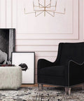 Black chair with heightened waterproof acrylic furniture legs: heavy-duty support for kitchen cabinets, dressers, and TV stands