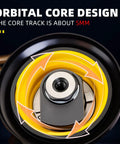 Close-up of orbital core design in low noise 6 inch DA sander for auto body, highlighting the 5mm core track.