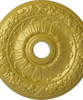Swindon Ceiling Medallion Gold Finish Dope Look 24 Inch Outside Diameter 4 Inch Inside Diameter One And A Half Inch Projection Lightweight