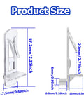 Product size diagram for Twenty Piece Plastic Self Locking Shelf Pins Five Millimeter For Three Quarter Inch Thick Shelves Clear Cabinet Clips.