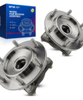Pair Front Wheel Bearing Hub Assembly Fits Toyota Tacoma 2005-2015 And 2016-2023 RWD, Toyota 4Runner 2003-2023 RWD, FJ Cruiser 2007-2014 RWD Beefed Up Heavy Duty Replacement For Smooth Handling And Long Lasting Performance, two units displayed with packaging