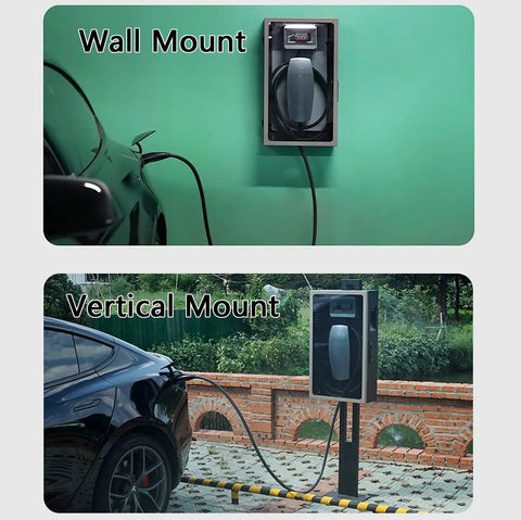 Beefed Up Locking EV Charger Weatherproof Enclosure Heavy Gauge Steel Floor Mount with Wall and Vertical Mounting Options