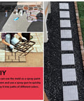 Image showing Walk Path Maker Concrete Molds 10 Grid Reusable for creating stepping stones on garden pathway.