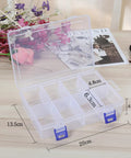 Portable Tool Box Organizer For Small Parts, Durable Plastic Storage Box With Detachable Partitions, Stackable Hardware Storage Boxes, Compact Carry Case For Home Garage, DIY Projects And Workshop Organization, 20x13.5x4.5 cm open