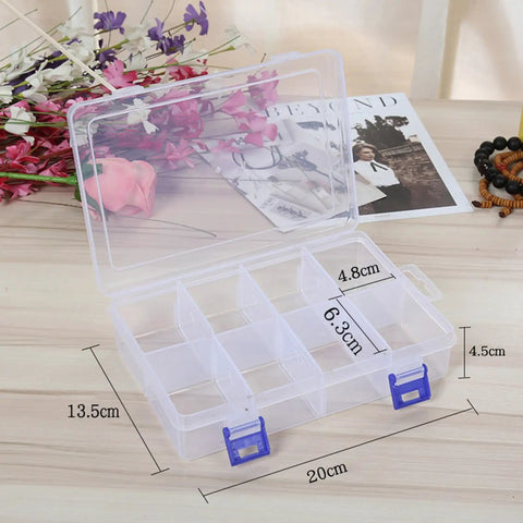 Portable Tool Box Organizer For Small Parts, Durable Plastic Storage Box With Detachable Partitions, Stackable Hardware Storage Boxes, Compact Carry Case For Home Garage, DIY Projects And Workshop Organization, 20x13.5x4.5 cm open