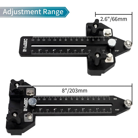 Thin Rip Jig For Table Saw Fast Safe Narrow Strip Cuts Repetitive Thin Strips Dual Bearings For Stable Consistent Thickness Easy Ripping Guide with measurement scales visible