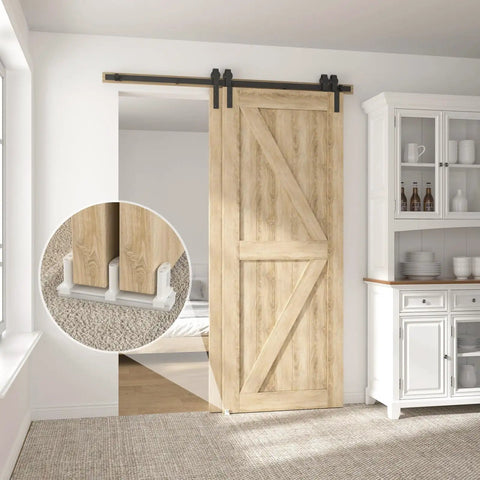 Sliding Closet Door Floor Guide With Riser Plate White Finish DIY Friendly Adjustable Bypass Guide Upgraded Three Roller Design