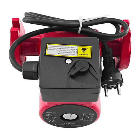 Smooth Operator Stainless Steel Three Speed Circulator Pump For Hot Water Recirculation And Home Heat Systems 230V 1 6Hp with power cord and control knob.