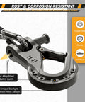 Five Sixteenth Inch Safety Steel Latch Winch Clevis Slip Hook With 14,000 Lbs Working Load Limit, close-up view, highlighting latch design