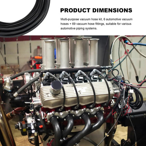 Super Cool 6-Piece Silicone Vacuum Line Kit With Huge Hose Connectors Set For Cars Heat Resistant Tubing Perfect For Various Auto Piping Systems And Engine Swaps Make Your Ride Look And Run Smoother, black hoses on engine swap