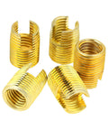 50 Pcs Self Tapping Thread Inserts Kit For Automotive Rail Transportation Beefed Up Durable Carbon Steel Construction With Rock Solid Wear Protection And Easy Installation For Heavy Duty Performance And Reliable Maintenance, gold threaded inserts