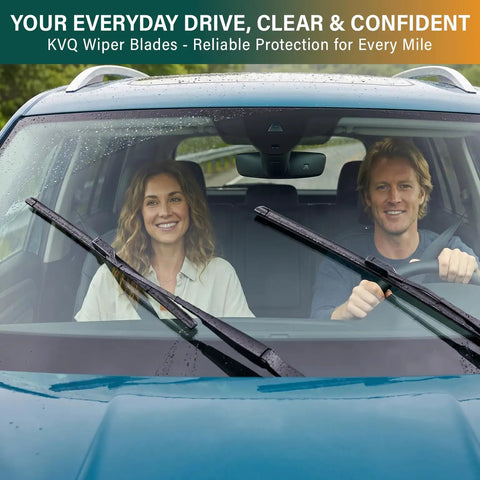 Straight Up Windshield Wiper Blades Replacement For Hyundai Palisade 2020 Through 2025 installed on vehicle for clear visibility.
