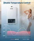 Indoor Tankless Water Heater Hands You Sweet On Demand Hot Water Powered By Pure Natural Gas Efficiency And A Clean Digital Dashboard For Flawless Temperature Tuning And Quick Mounting Anywhere with digital display.