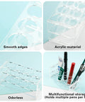 Eight Hole Transparent Acrylic Test Tube Rack For Fifty Milliliter Tubes Clear Durable Lab Organizer Stand shown in use