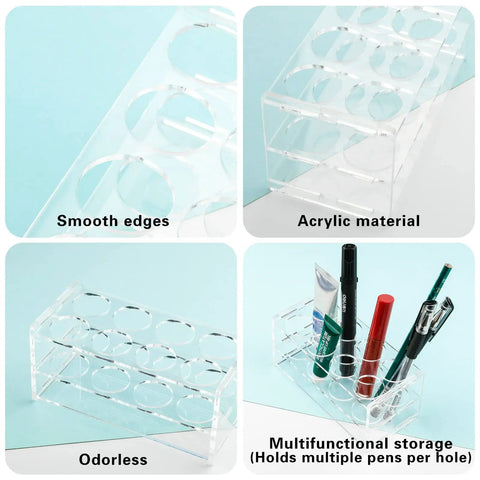 Eight Hole Transparent Acrylic Test Tube Rack For Fifty Milliliter Tubes Clear Durable Lab Organizer Stand shown in use