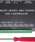 8 Port 8192 Pixel LED Controller With Art Net Madrix DMX For Full Color Addressable LED Strips black console with screwdriver