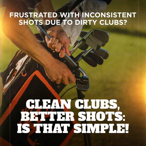 Pro Grade BrushPro Golf Club Cleaner With Ergonomic Grip And 2.5 Ft Retractable Cord, Replaceable Bristle Heads And Groove Cleaner, Dual Nylon And Bronze Bristles, Sturdy Golf Dad Favorite For Clean Clubs And Consistent Shots. golf bag clip with club cleaner