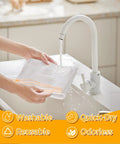 Washing Six Pack Ultra Fine Honey Filter Bags With Food Grade Nylon Mesh Adjustable Drawstring Strainers in kitchen sink