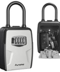 Large Key Lockbox With Hook Resettable Combination Waterproof Wall Mount Box open with keys visible