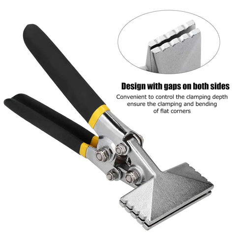3 Inch Sheet Metal Hand Seamer With Straight Jaw Bender Tool showing durable jaws and easy clamp depth control