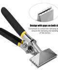 Heavy Duty Hand Seamer Pliers with 80mm jaw width and steel construction, featuring parallel jaw design for precise metal forming