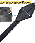 Heavy Duty Hema Sword Bag 55 Inch Long Sword Storage Case showing open pocket for accessories