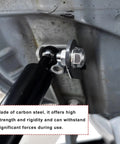 Close-up of 4 Pack Heavy Duty 10 Mm Ball Stud With Nuts For Gas Spring Strut Fittings 5/16-18 Thread on vehicle.