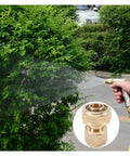 Heavy Duty 3/4 Inch Brass Hose Quick Connect Set With Universal Garden Connector Kit And One Repair Fitting For No More Leaky Hoses And Easy Diy Water Line Fixes On Your Backyard Setup, brass hose nozzle