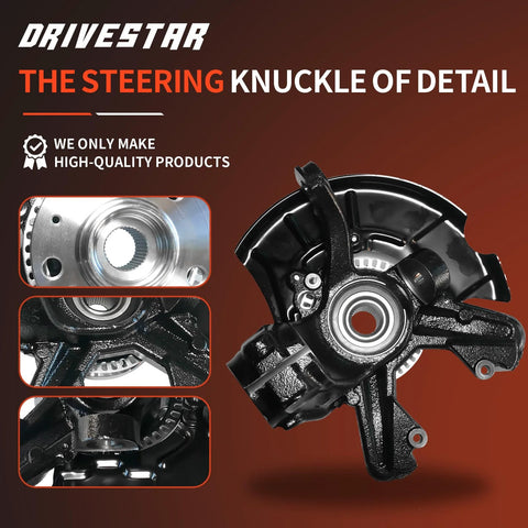Front Steering Knuckle And Wheel Bearing Hub Assembly For VW Beetle Golf And Jetta Fits 2002 To 2010 Beetle Right Replacement LK008 1J0407256AG