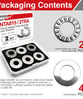 Heavy Duty Thrust Needle Roller Bearings With Washers, Two Sets in packaging for lawn mowers and automotive use.