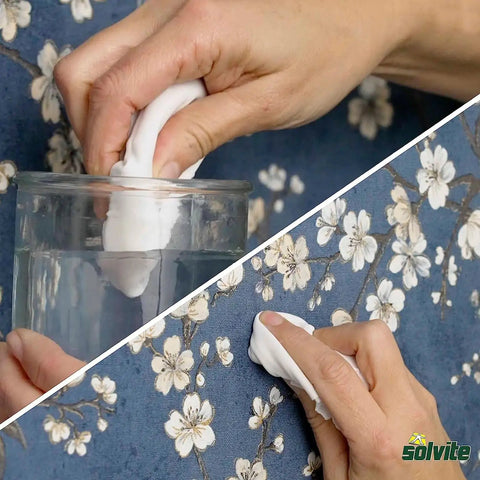 Applying Heavy Duty Wallpaper Repair Adhesive Tube For Quick Fixes Seals Torn Wallpaper Lifted Edges And Overlapping Seams