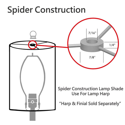 Transitional Empire Lamp Shade In Soft White Linen, 12 Inch Top By 14 Inch Bottom, 10 Inch High, Spider Fitter With Brass Hardware, Hardback Construction For Lamp Harp Attachment