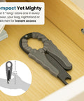 3 In 1 Bottle Opener For Jars Bottles And Cans No Sweat Easy Grip Tool For Weak Hands Twist Caps Pull Tabs Pop Tops Small Lids Arthritis Aid Manual Kitchen Tool Black, 6.4 in compact opener in drawer