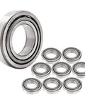 Front Wheel Hub Strut Bearings And Seals Replacement For ATVs And UTVs Like Scrambler close-up image with multiple bearings