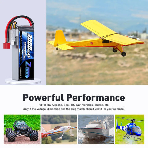 3S 11.1V 3000mAh 50C LiPo Battery With T Connector For RC Airplane Helicopter Car Truck Boat Drone FPV 2 Pack Soft Pack
