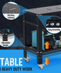 Built Tough 36x18 Inches Welding Table With Nitriding Top, 1200 Lbs Load Capacity, Portable Cart With Braked Casters, Easy Assembly