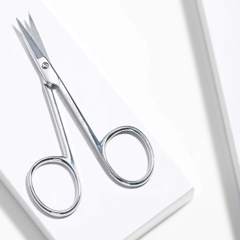 Precise Cuticle Scissors For Salon Quality Nail Care, Ergonomic Nickel-Plated Steel Handles, Sharp Blades For Clean Trim, Easy To Clean With Alcohol Wipe, Smooth Operation And Pro Level Grooming, on white box