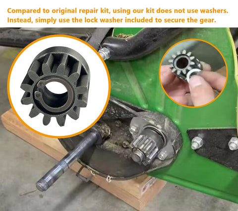 Left And Right Wheel Drive Pinion Kit For 42 Inch Lawn Sweeper Keeps Your Lawn In Action Includes Gear Pinions And Washers Compatible With Lawn Sweepers Fits STS 42 426 420 427