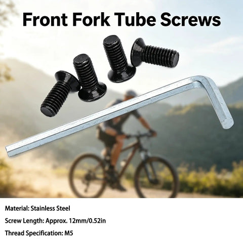 Hex Wrench Set For Electric Scooters And Skateboards With M5 Thread Front Fork Bolts And 10mm Length Handlebar Screws Replacement Hardware For Quick And Easy Repairs On The Go