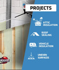 Hardcore Closed Cell Expanding Foam Bundle With 48 Packs Of Class A Fire Rated Spray Foam Insulation used for attic insulation.