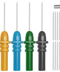 Colorful probes and pins from Oscilloscope Accessory Set With 20 To 1 Attenuator And Auto Test Leads For Vehicle Measurement Includes 3M BNC To Banana Adapter Cable And Wide Range Probes Clips And Automotive Test Tools Must Have For Pros