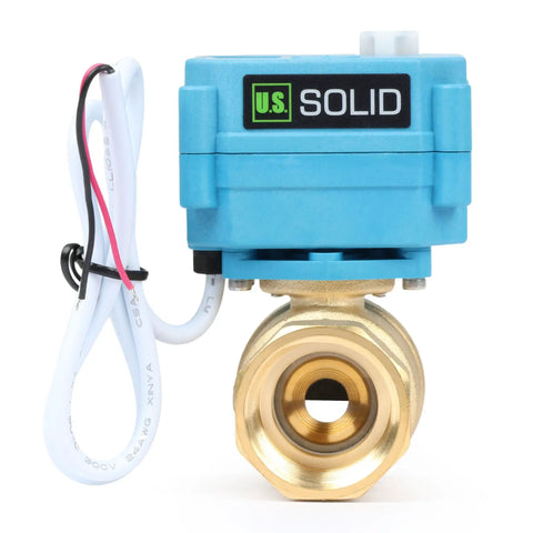 Rugged IP67 Motorized Brass Ball Valve 1 Inch With Waterproof Cover Full Port 110 To 230V Two Wire Auto Return Normally Closed Outdoor Ready