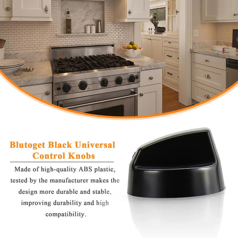 4 Pack Black Universal Stove Knobs With 12 Adapters For Oven Range Replacement Easy Install And No Fuss Wide Compatibility Fits Most Ovens And Stoves Including Gas Electric And Induction Appliances