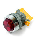 Industrial Grade Red 30mm LED Pilot Indicator Light For 120V AC DC With Bayonet BA9S Base No Fuss Install Relampable LED Bulb Built Tough For Harsh Environments UL Listed CSA Certified TUV Approved red lens and threaded body