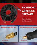 Lift TIG Torch For MIG225 And MIG225SP Welders, WP-17V Welding Gun With Dinse 35-50mm Quick Connector and 5/8-18 Argon Connector